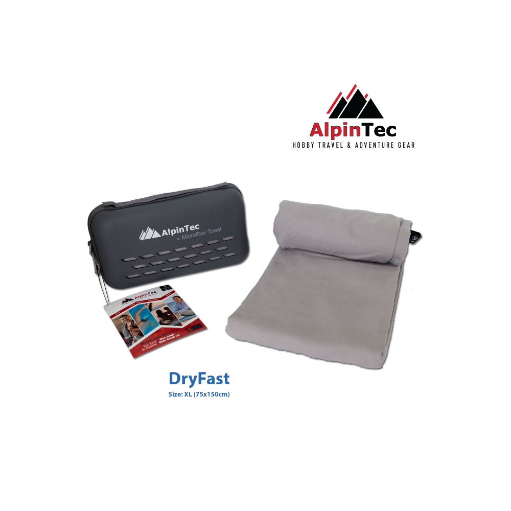 AlpinTec Πετσέτα Microfiber DryFast Γκρί