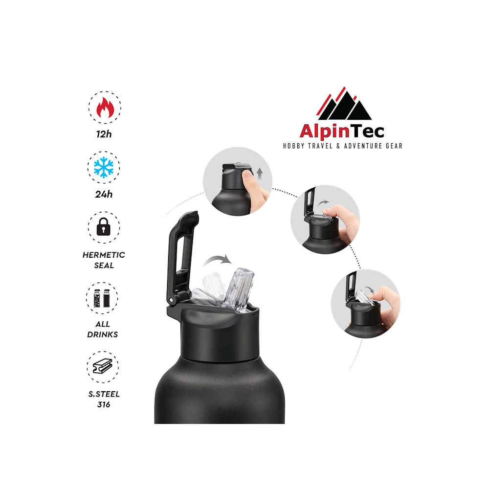 AlpinPro Tour Θερμός Ανοξείδωτος με Καλαμάκι 950ml