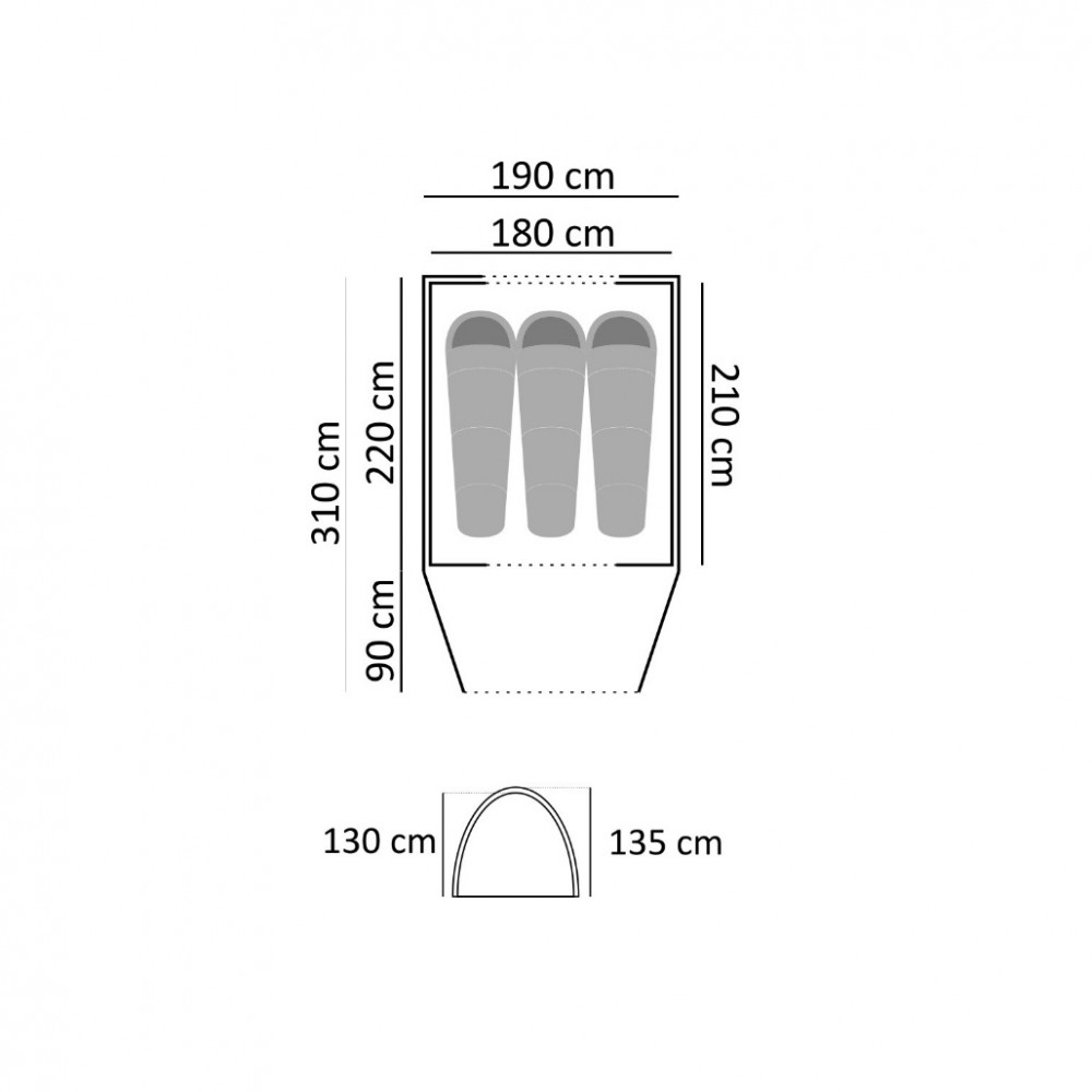 Grasshoppers Nomad Σκηνή Camping Χειμερινή, 3 Ατόμων