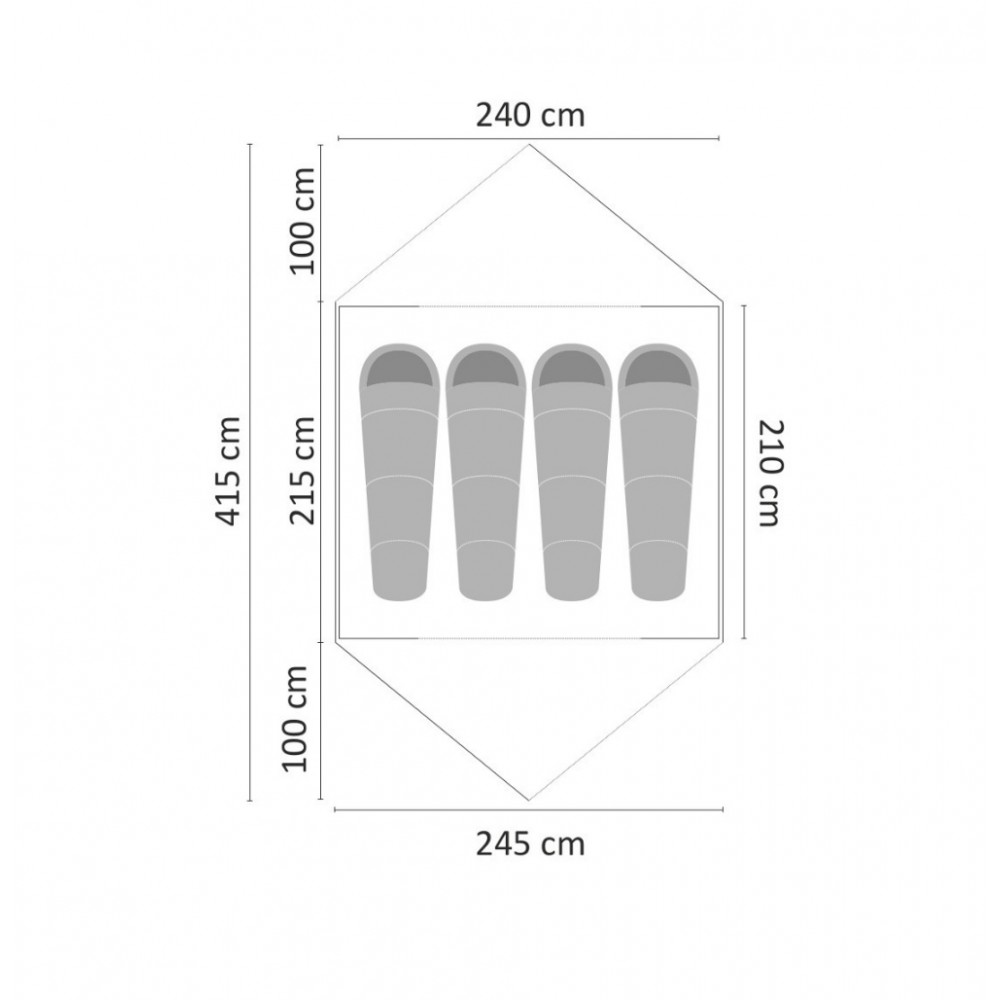 Grasshoppers Dorset 4 Σκηνή Camping, 4 Ατόμων