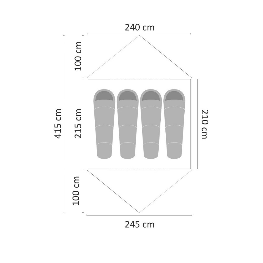 Grasshoppers Dorset 4 Σκηνή Camping, 4 Ατόμων
