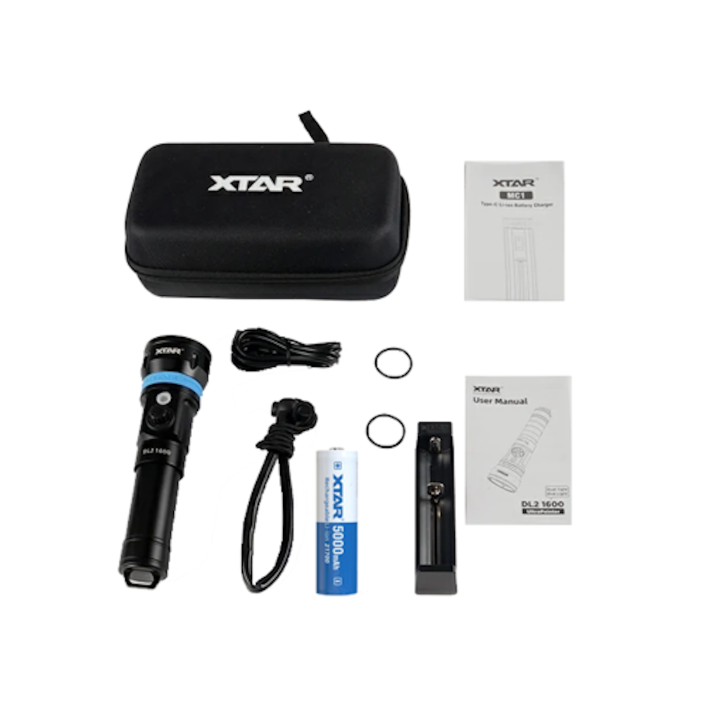 Xtar DL2 Φακός Κατάδυσης με Λέιζερ, 1600 lumens 