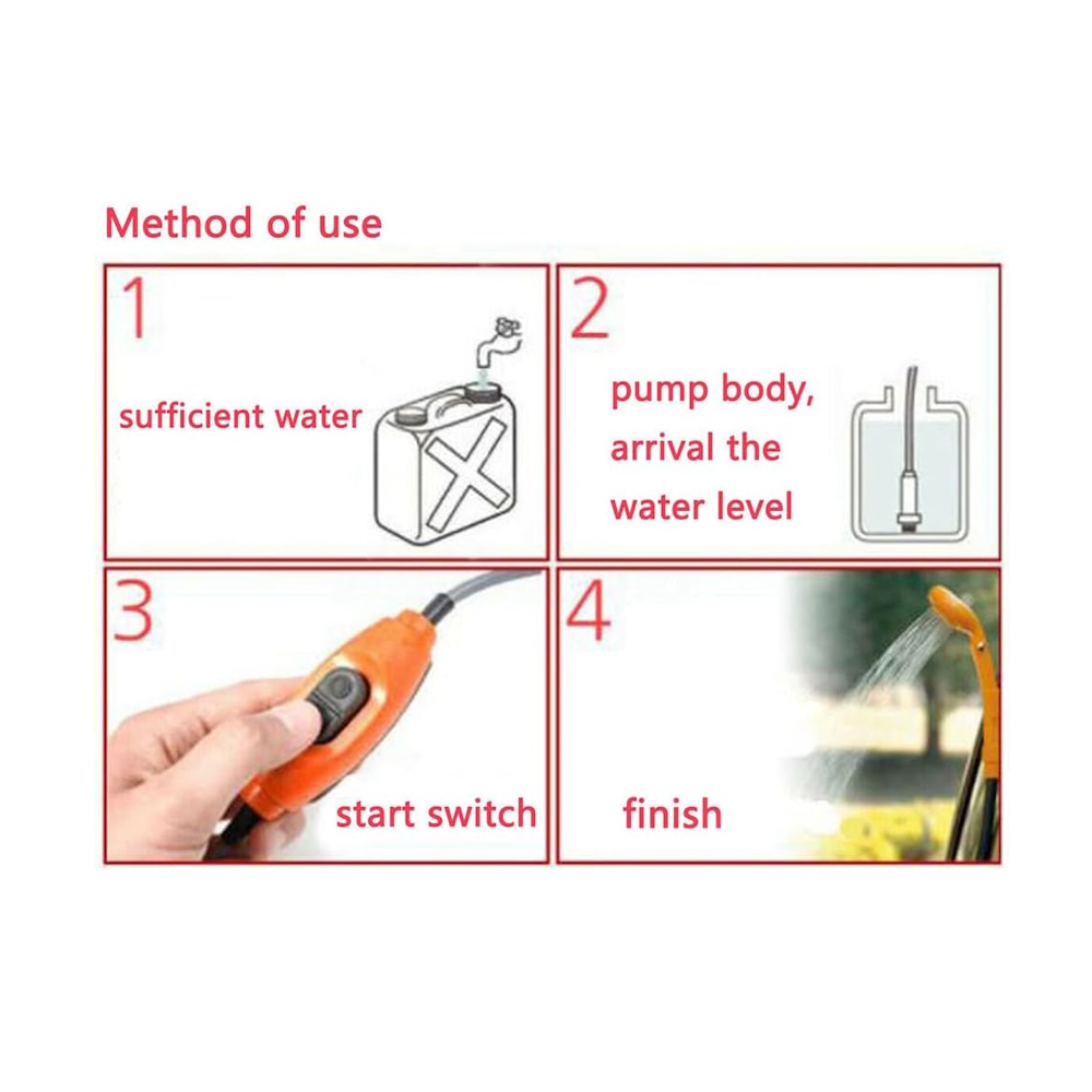 Compass Ηλεκτρική Ντουζιέρα Φορητή 12V
