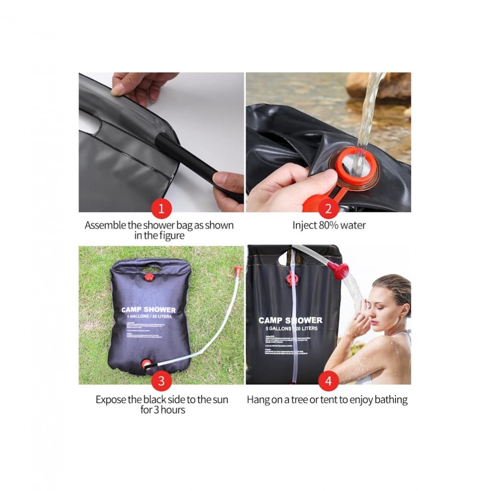 Compass Ηλιακή Ντουζιέρα Camp Shower 20L