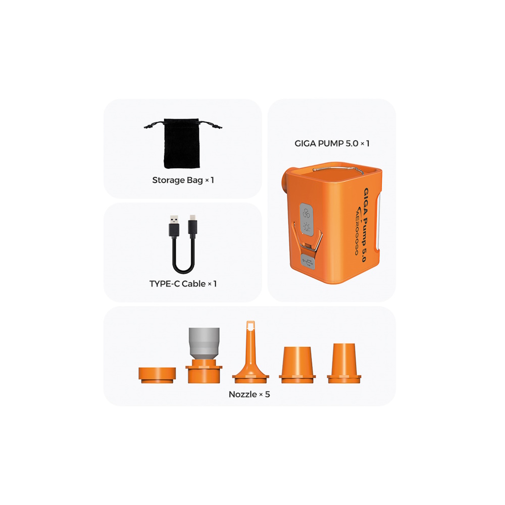 Aerogogo Giga Pump 5.0 Αντλία Αέρος και Φωτιστικό 500 Lm