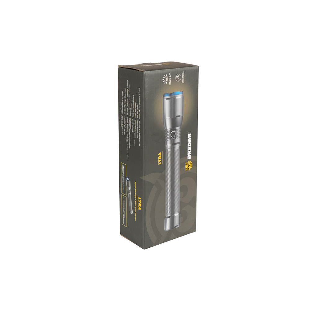 Bredar Lyra Φακός Αλουμινίου Υβριδικός, 2500 Lumens