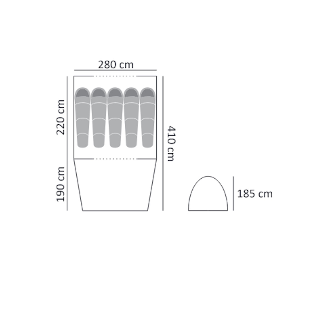 Grasshoppers Electra XL Σκηνή Camping, , 5 Ατόμων