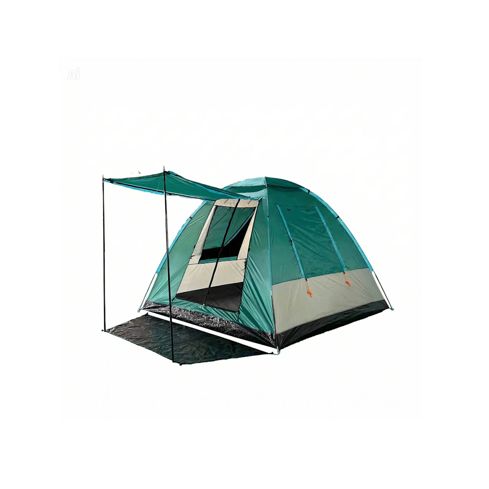 Panda Open Air 4 Σκηνή Camping 4 Ατόμων, Σκούρο Πράσινο