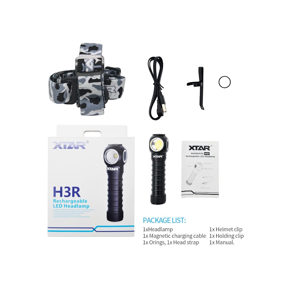 Xtar Φακός Κεφαλής Magnemite H3R, 1000 lumens